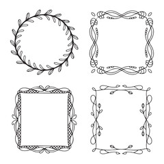 Floral border with elegance text