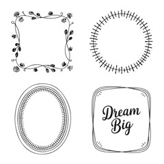 Luxury square frame with text