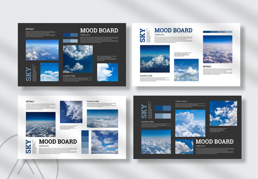 Sky Mood Board Template