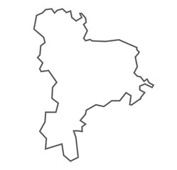 Tiruppur District map line illustration, Tamil Nadu, India