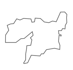 Vellore District map line illustration, Tamil Nadu, India