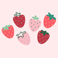 cute squiggly strawberrys