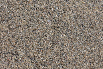 Sand texture of beach Le Racou, Argeles-sur-Mer in France