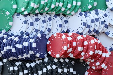 Poker Chips Chaos background for casino poker games concepts