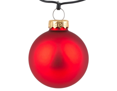 Single Glowing Christmas Light Bulb with Wire End, Floating and Isolated, Transparent Background PNG