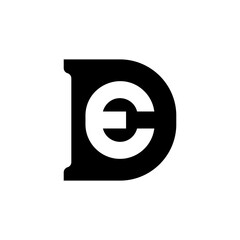 Logo Design Simple Modern Letter D E