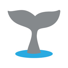 Cute whale vector icon. Cute sea animals illustration sign. sea animals symbol. Sea life logo. whale web icon.