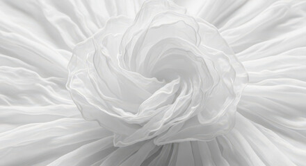 Obraz premium abstract closeup of delicate white flower petals with intricate swirling patterns and soft light