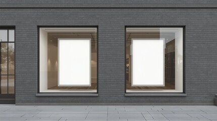 Fototapeta premium Empty store window 