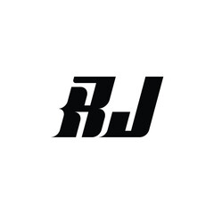RJ monogram logo design letter text name symbol monochrome logotype alphabet character simple logo