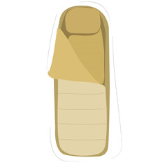 vektor Bright sleeping. Travel sleeping bag.