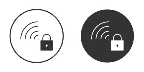 Wifi security icon. filled flat sign for mobile concept. Symbol, logo illustration.