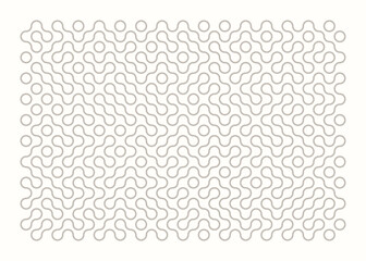 Geometric wavy maze-inspired lines, neutral beige on white. Ideal for contemporary textiles, wallpapers, packaging, and backgrounds in digital banners or print projects, Modern vector pattern