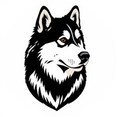 Fototapeta premium Alaskan Malamute Animal Icon