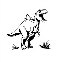 Allosaurus Black Animal Icon