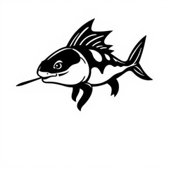 Amberjack Animal Black Icon