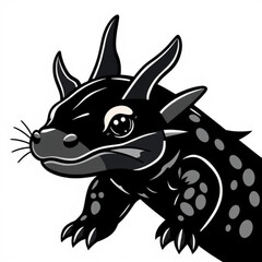Black Axolotl Animal Icon