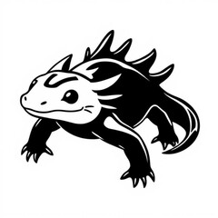 Black Axolotl Animal Icon