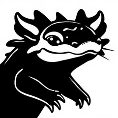 Black Axolotl Animal Icon