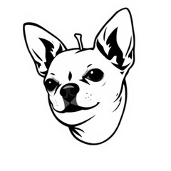 Chihuahua Dog as Apple Head Icon