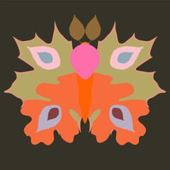 Kids Autumn Butterfly – Playful Fall Leaf Folk Ornament