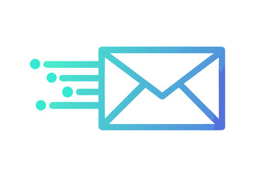 Professional Vector Icon: Dynamic Outlined Sending Email Envelope Symbol for Fast Digital Communication and Modern UI/UX