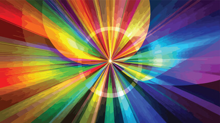 Fototapeta premium Colorful Radial Burst Abstract Background vector illustration.