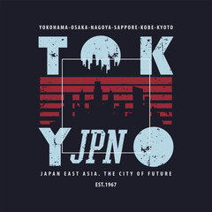 Tokyo graphic t-shirt and apparel design