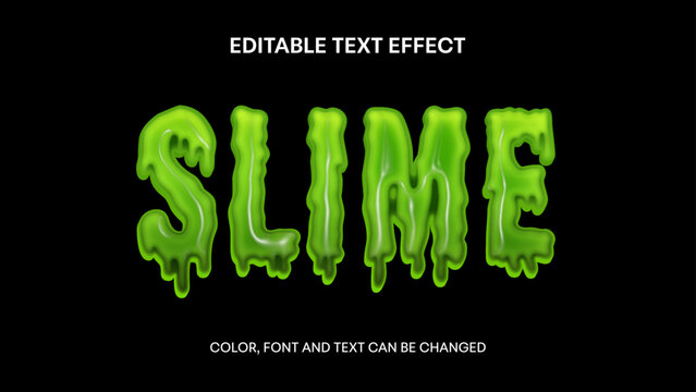 dripping slime editable text effect. halloween text effect	