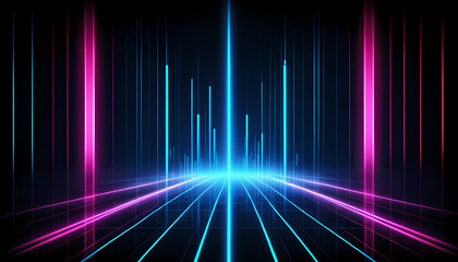 Abstract HD Visualization of Daily Trend Patterns with Glowing Highlights and Neon Effects