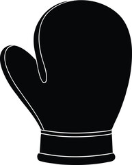mitten silhouette vector illustration
