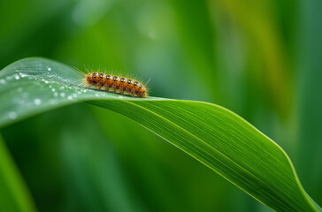 caterpillar, insect, nature, macro, butterfly, green, larva, leaf, animal,