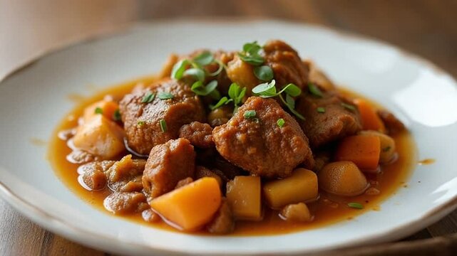  Oxtail Stew served authentically on a plate
