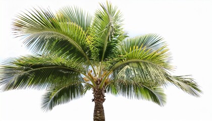 exotic tropical palm tree isolated for summer holiday relaxation outdoors