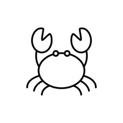  Crab icon vector sign animal
