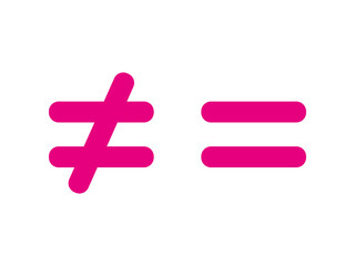 equal and unequal icon