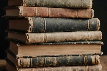 Fototapeta premium stack of old books