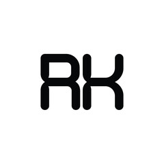 RK monogram logo design letter text name symbol monochrome logotype alphabet character simple logo