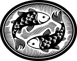 vector illustration of a fish
