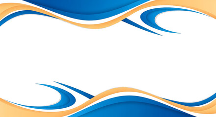 Dynamic Blue and Orange Waves Graphic Design for Creative Projects