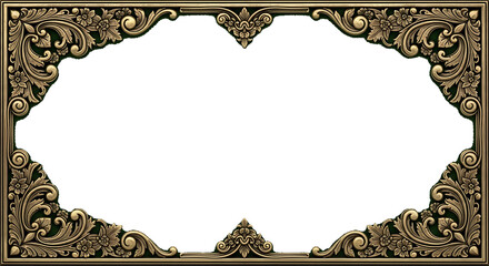 Elegant Ornate Frame Design, Graphic Art, Digital Creation, Decorative Style, Vintage Aesthetic