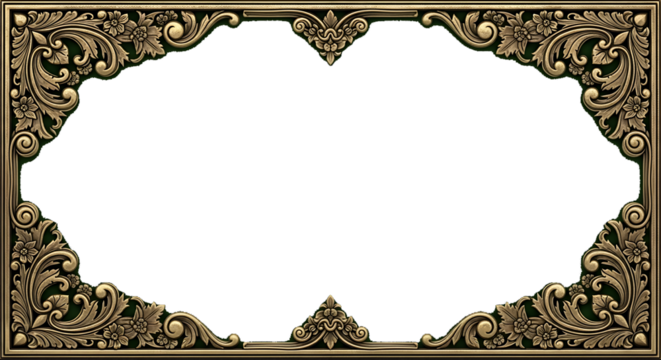Elegant Ornate Frame Design, Graphic Art, Digital Creation, Decorative Style, Vintage Aesthetic