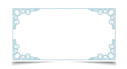 Elegant Decorative Border Design, Graphic Illustration, Minimalist Style, Visual Art