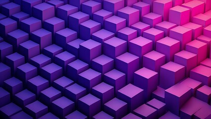 Obraz premium Abstract Geometric Landscape of Cubes with Gradient Lighting and Shadows