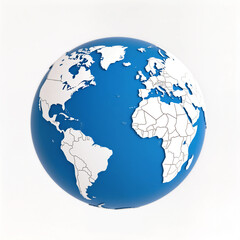 Naklejka premium Explore the beauty of Earth through a colorful globe representation