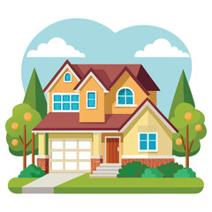 Naklejka premium Suburban home