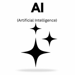 Generate AI icon with sparkle trendy style
Artificial intelligence button for ui ux element, app, website, . Machine learning technology,