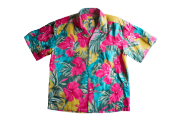Floral shirt apparel indoor showcase