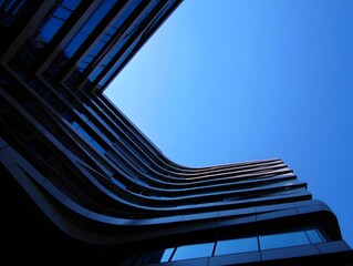 Modern Building Exterior with Blue Sky View