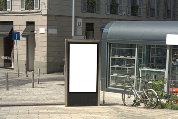 Portrait display or billboard in Milan.